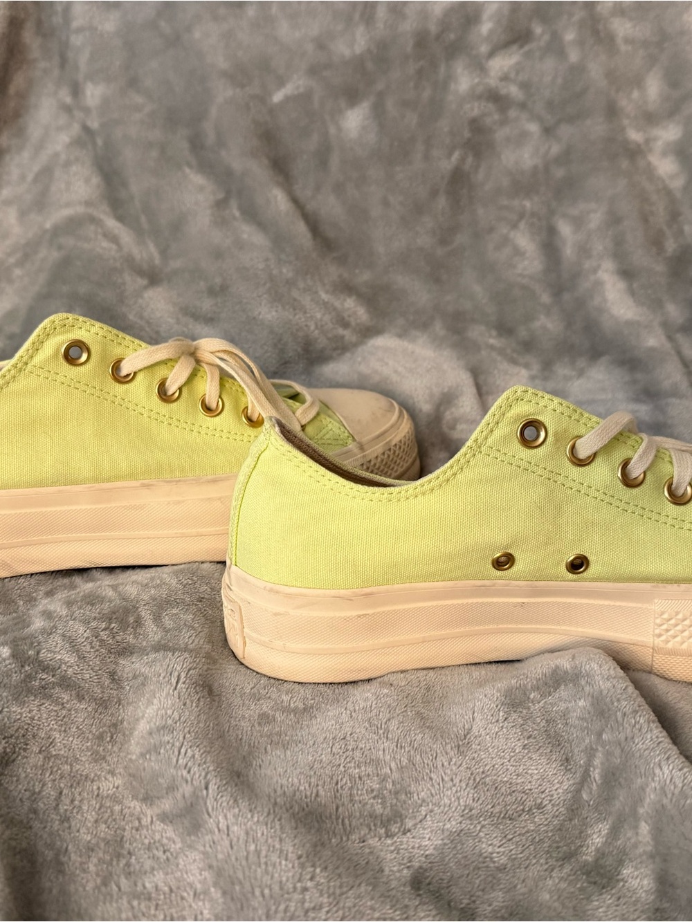 Converse Low-Top Canvas Sneakers in Lime Yellow - Picture 7 of 8